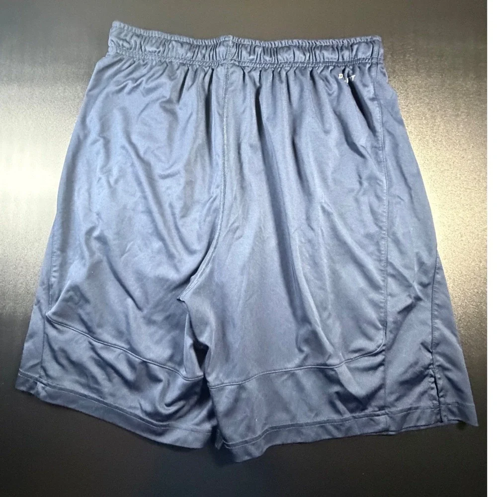 Nike Dri-FIT Mens Navy Blue Athletic Training Shorts XL Pocketed Basketball K6